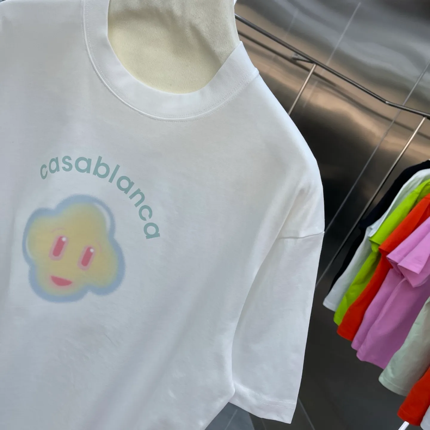 New Arrival Casablanca Classic Series T ～ ， ， 。 ， Classic ， In Stock ！ ：White Black Light Blue Orange Pink（5 ） Size：S M L XL XXL